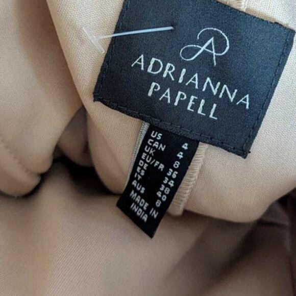 Adrianna Papell Long Sequin Light Pink Maxi Dress Gown 4 - Picture 4 of 5